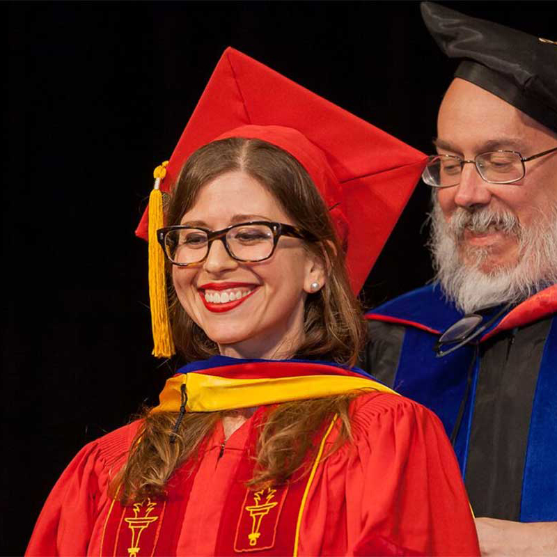 Student receiving their doctorate