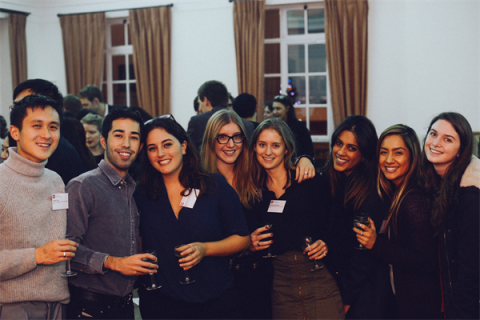 LSE Global Media students enjoy the anniversary reception in London. LSE Global Media students enjoy the anniversary reception in London.